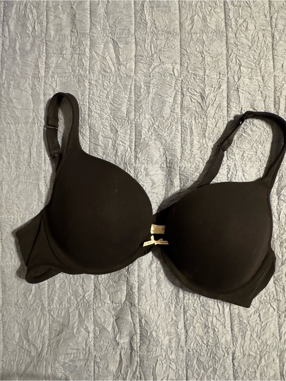 Cacique Black Cotton Boost Plunge Supportive Padded Underwire Bra